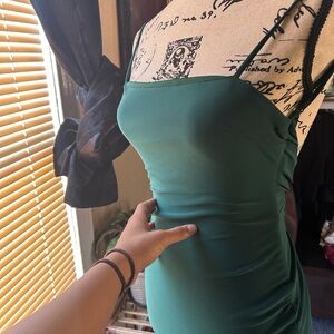 Dark Green Dress Vingate Short